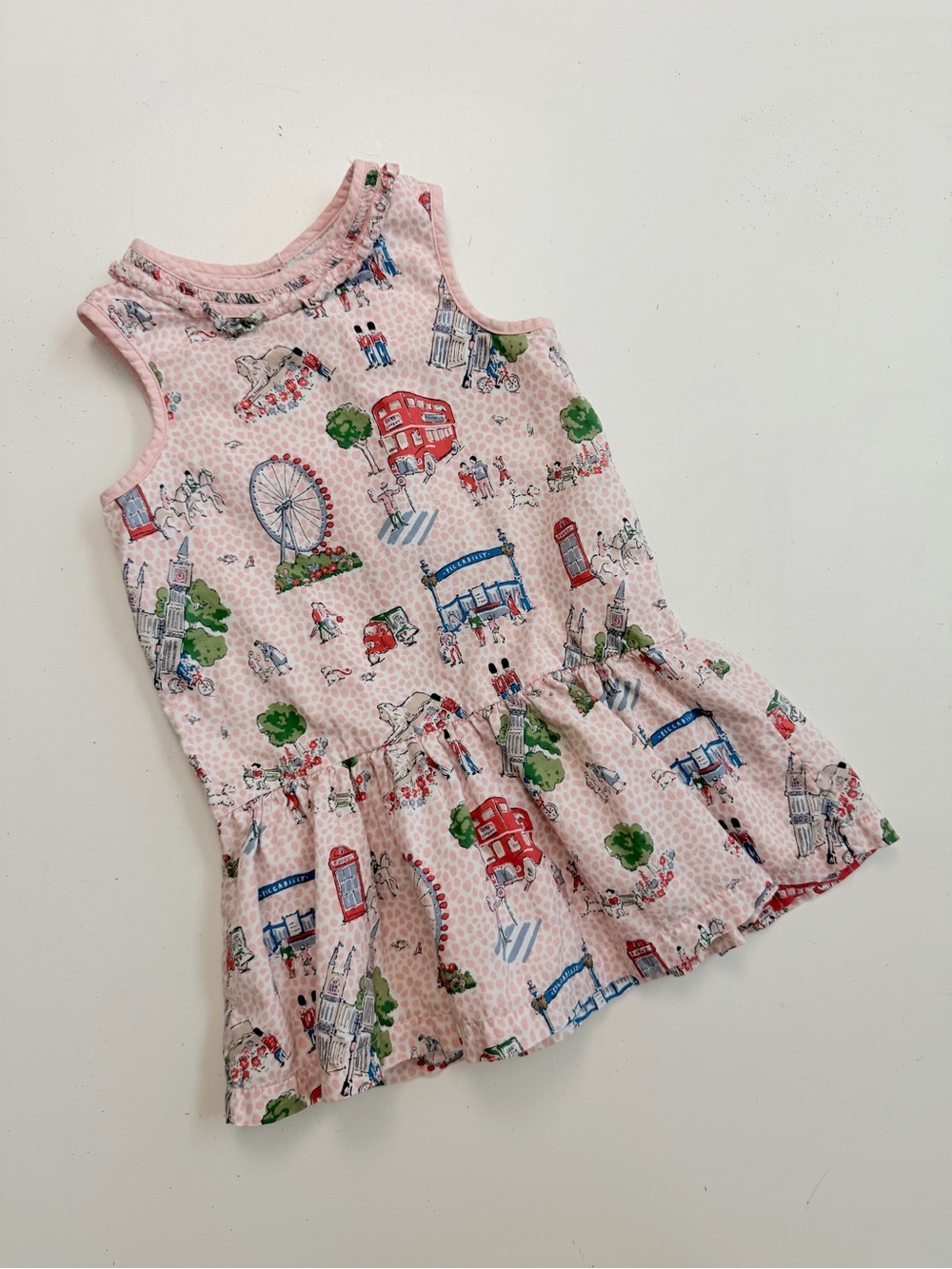 Cath Kidston Dress Cath Kids London British Print Ruffle Cotton Dress Up Pink